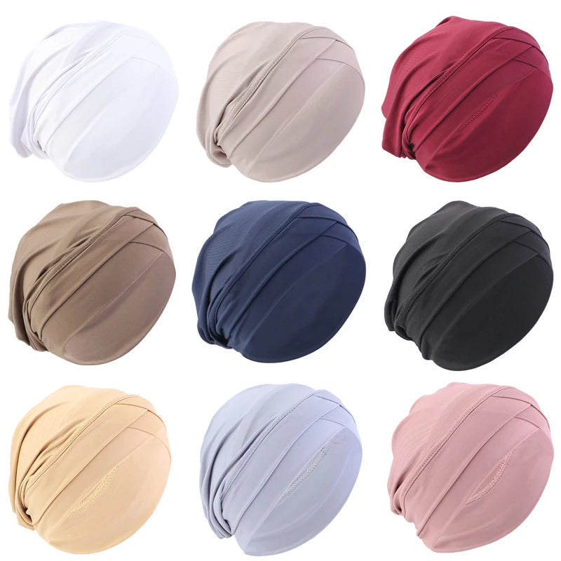 New Women Cross Muslim Hijab Inner Hat Islamic Underscarf Arab Wrap Chemo Bandana Muslim Scarf Hijab Bonnet Cap Indian Hat